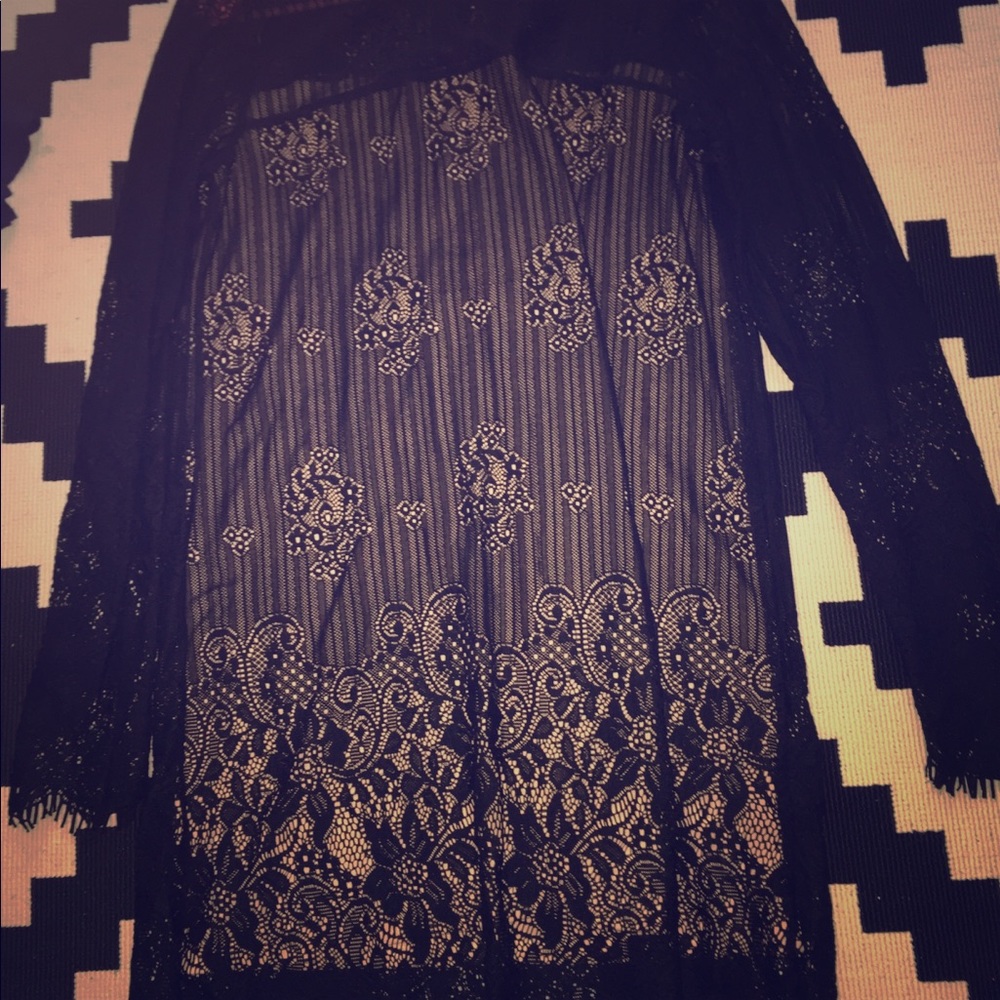 Tan and Black lace 60’s inspo dress
